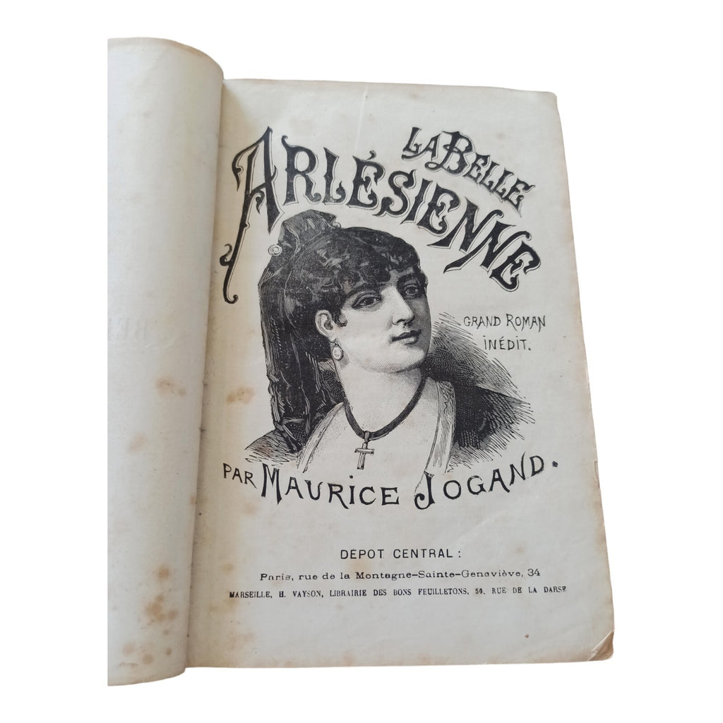 Livre ancien La Belle Arlésienne Maurice Jogand grand format relié XIXe