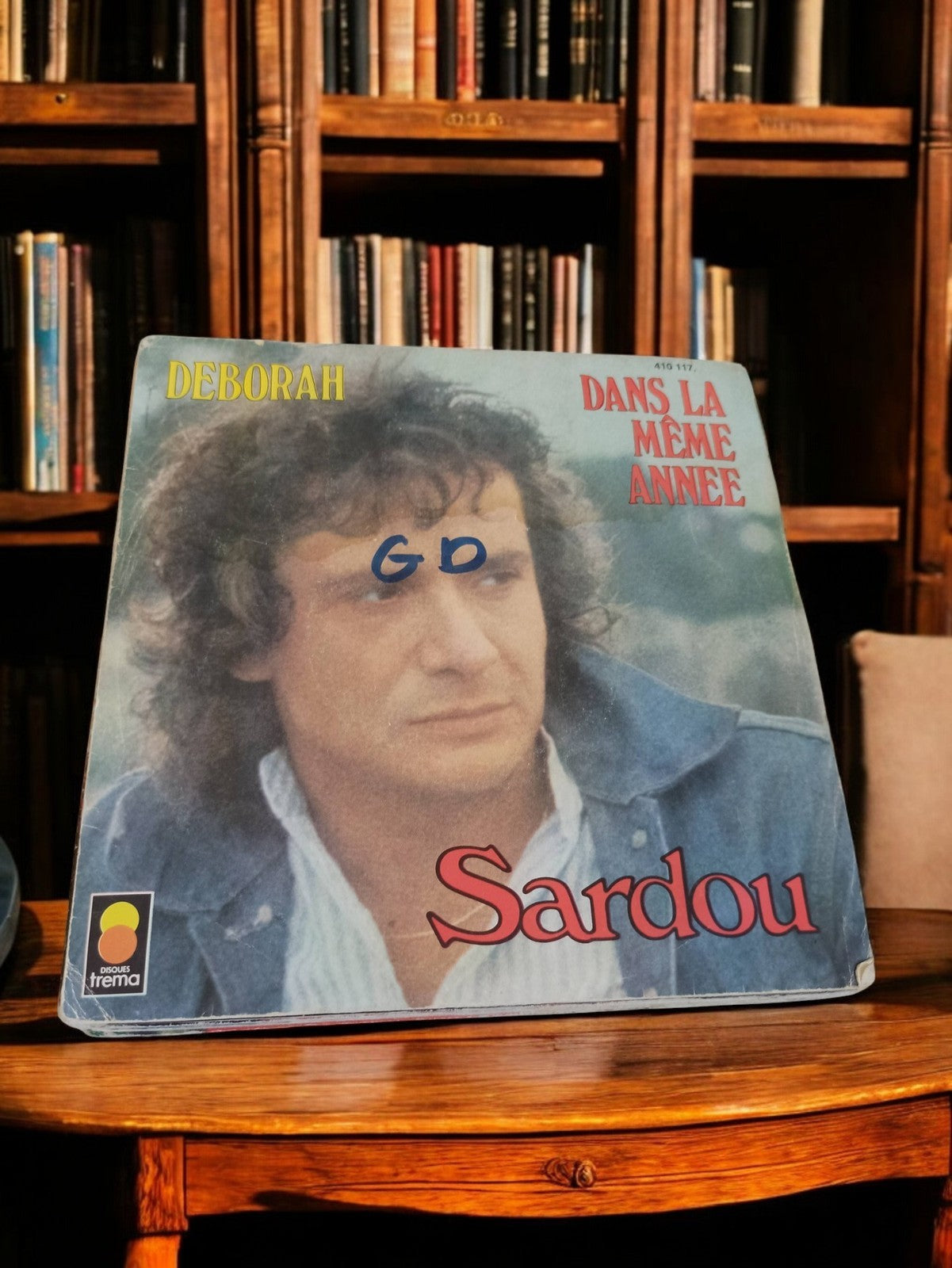 Vinyle 45 tours Michel Sardou Deborah vintage Disques Tréma rétro années 80