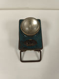 Ancienne lampe de poche vintage bleue métal, à poser ou suspendre, collection