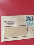 Enveloppe philatélie SANICENTRAL Saarbrücken timbres Saar cachet visible