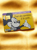 Carte téléphonique vintage Mickey Disney Telecarte 50 unités Casting Center