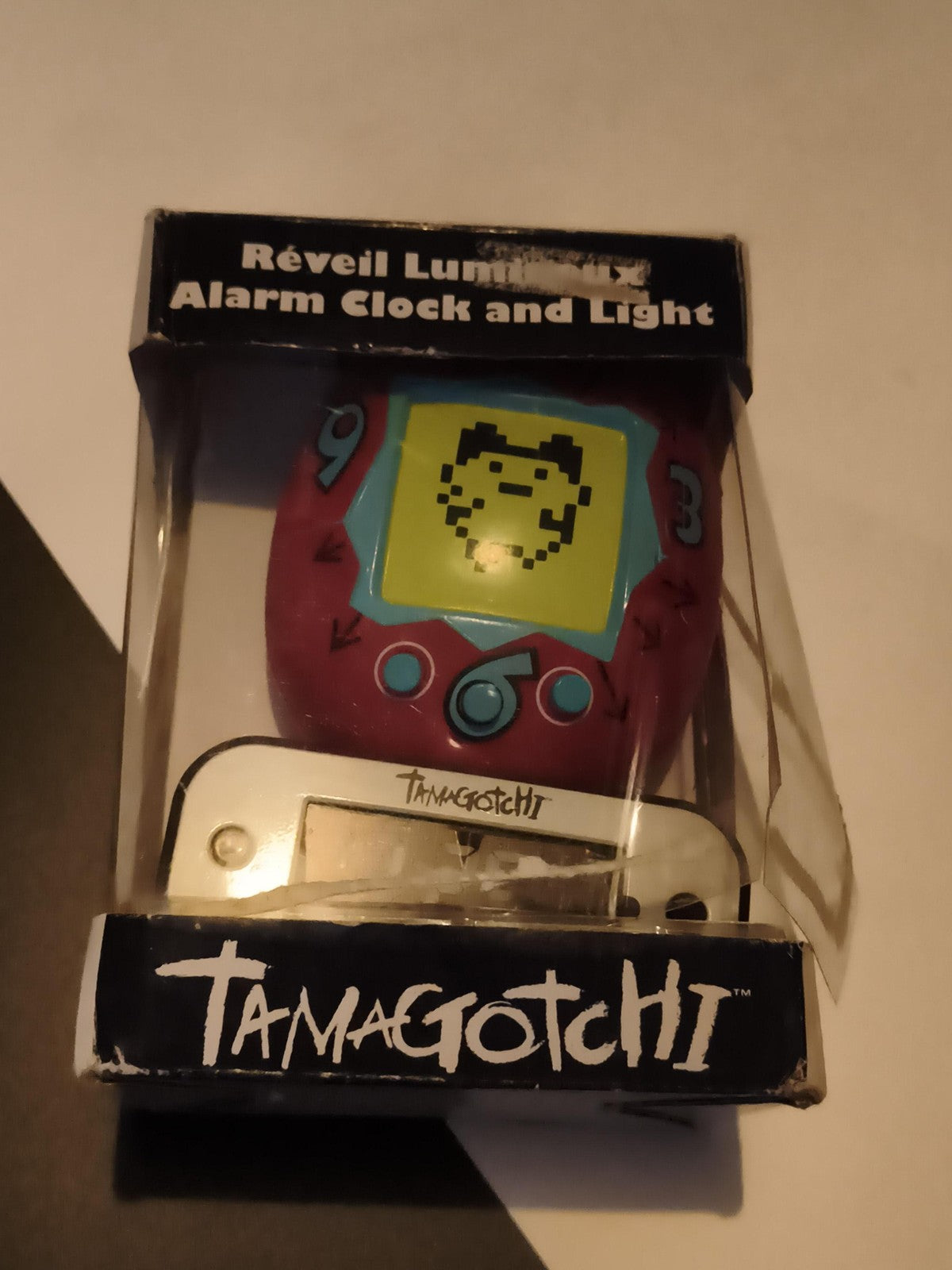 Réveil Tamagotchi lumineux digital alarme clock figurine mauve bleu