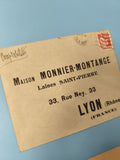 Ancienne enveloppe oblitérée début XXe Maison Monnier-Montange Lyon philatélie