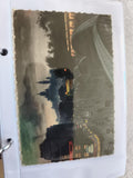 Carte postale CPA Paris Montmartre nuit illuminée animation
