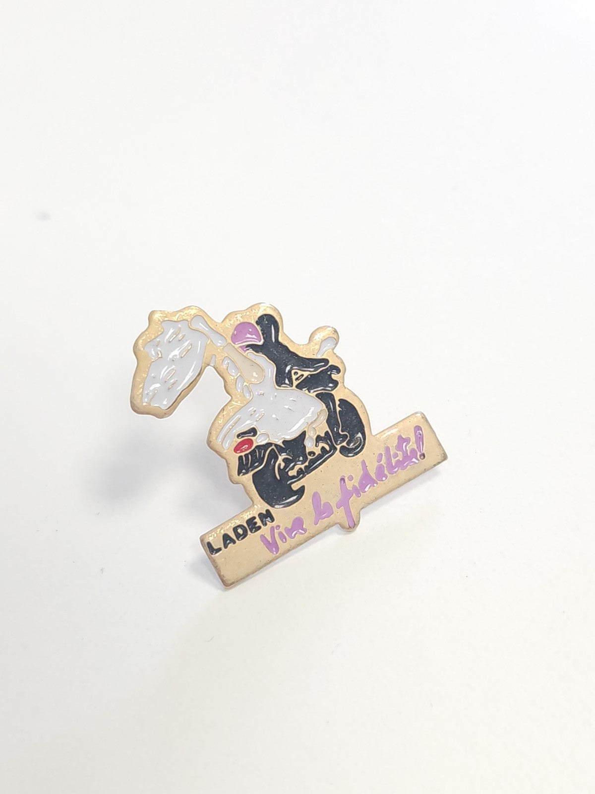 Pin's ancien rétro Ladem vintage, badge collection publicitaire années 80 90