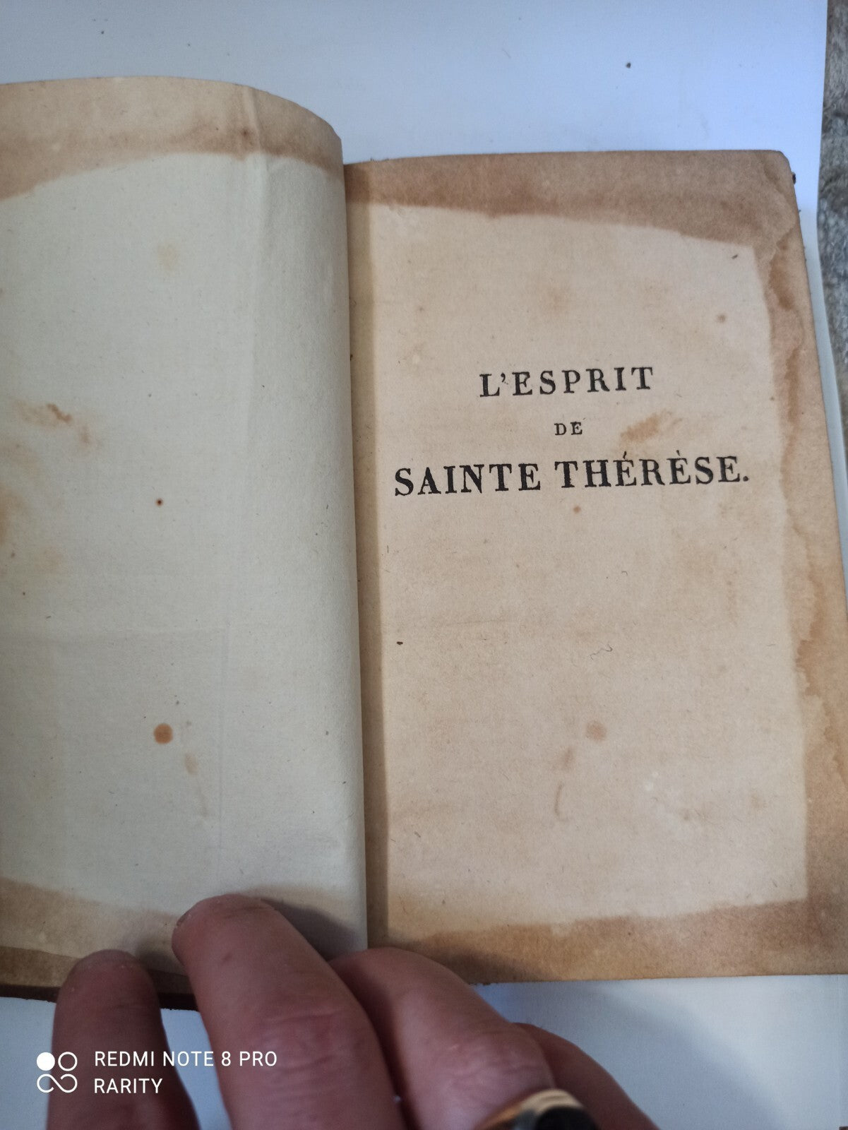 Livre ancien reliure brun XIXe Avignon L'Esprit de Sainte Thérèse