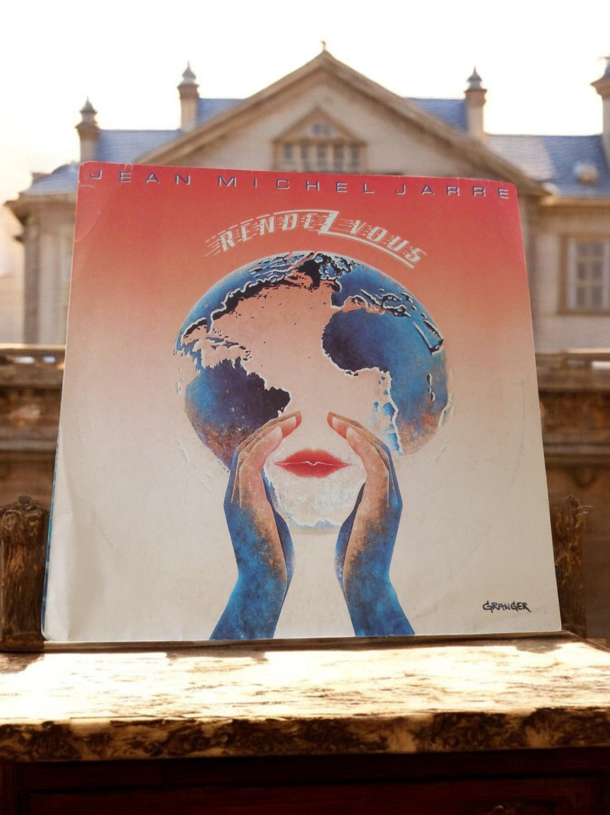 Vinyl 45T Jean Michel Jarre Rendez Vous vintage 80s pochette illustrée collector