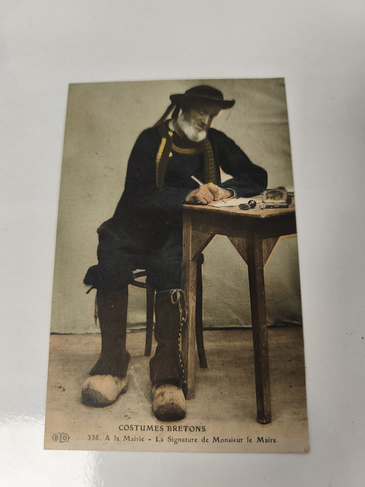 Carte postale vintage ancienne costumes traditionnels bretons Bretagne collectio