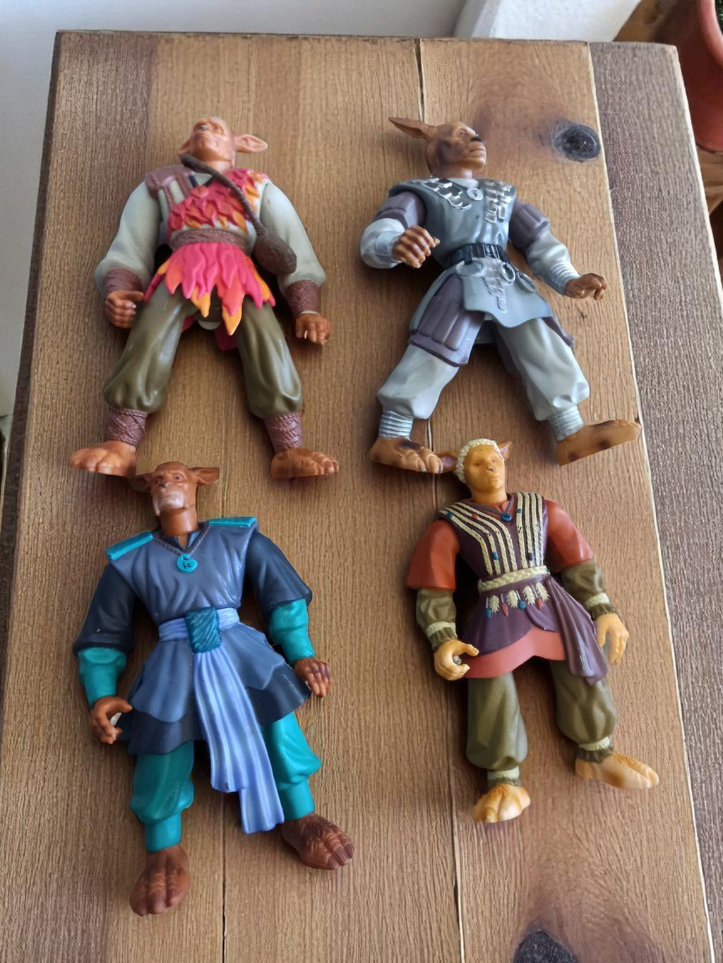 Figurines Magic Warriors vintage lot x4 animaux anthropomorphes années 90