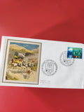 Enveloppe philatélie premier jour St. Gotthard 1980 illustration diligence timbr