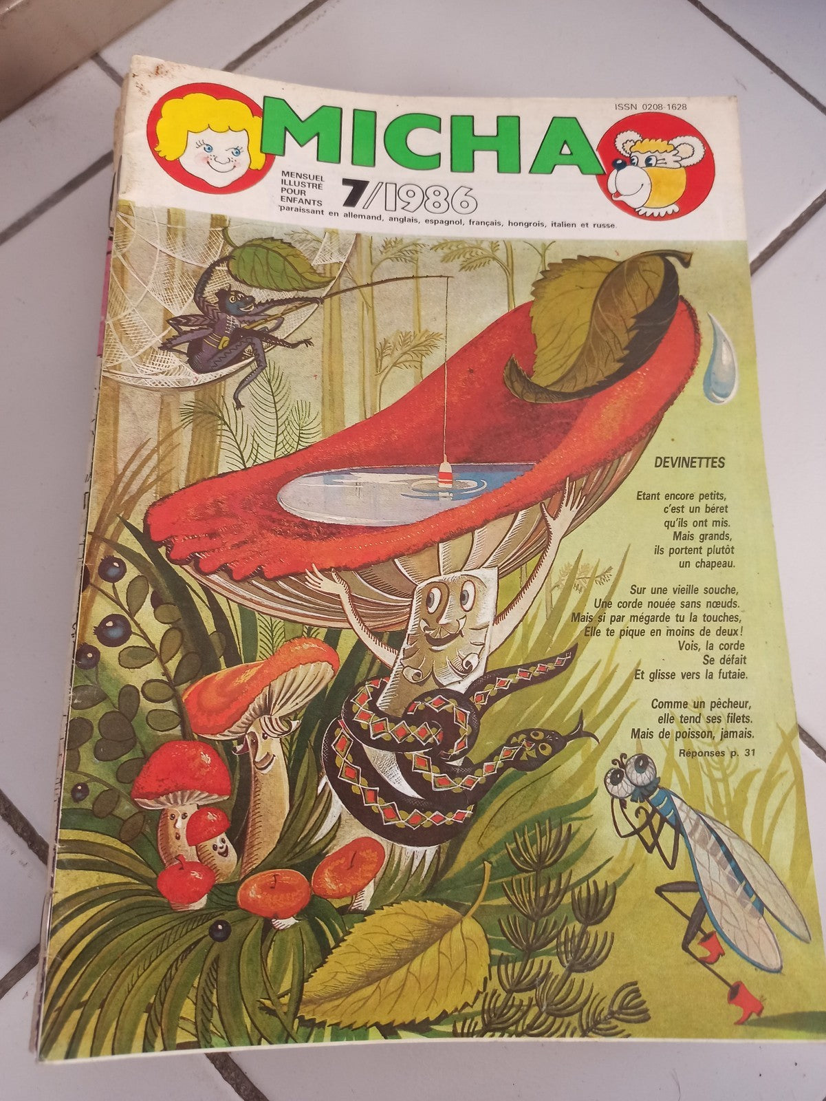 Magazine Micha 7/1986 ancien illustré enfant vintage rétro presse 1980