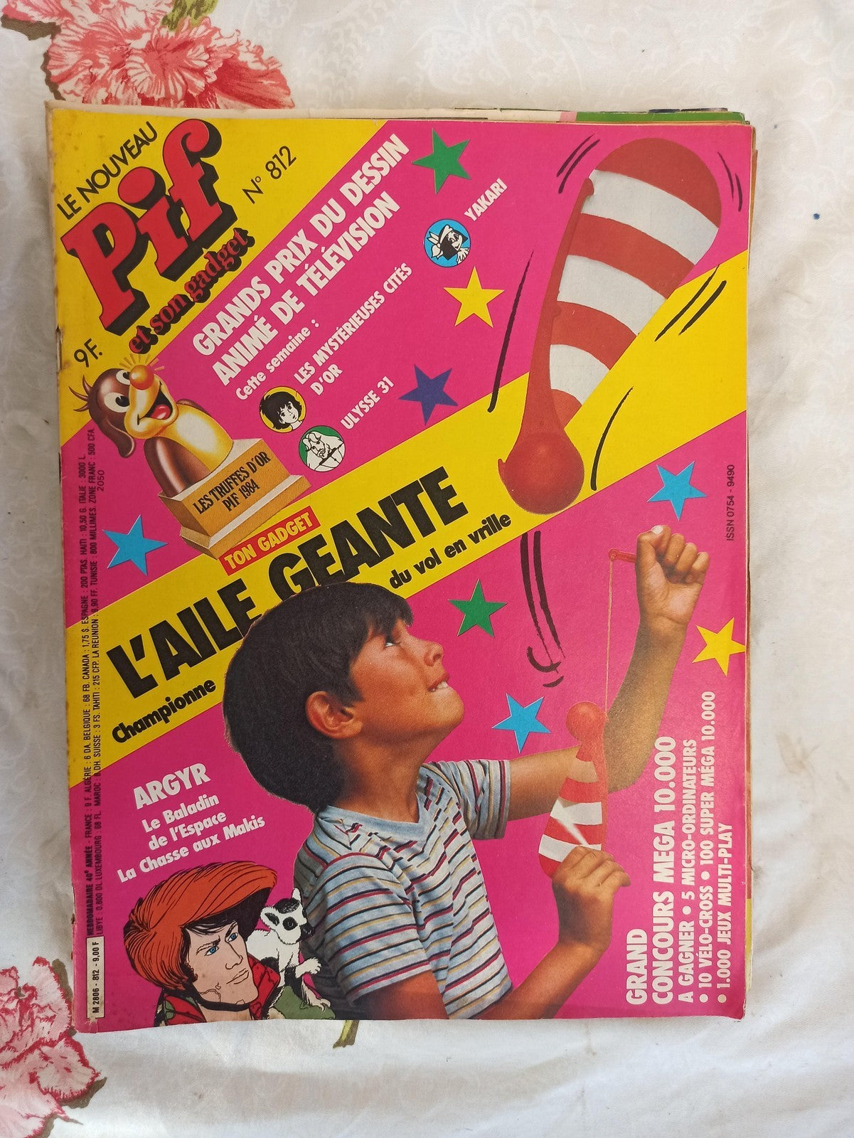 Magazine Pif n°812 vintage ancien BD gadget L'Aile Géante années 80 usé