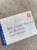 Lettre affranchie France 1990 tampon Les Avirons Réunion enveloppe avion philaté