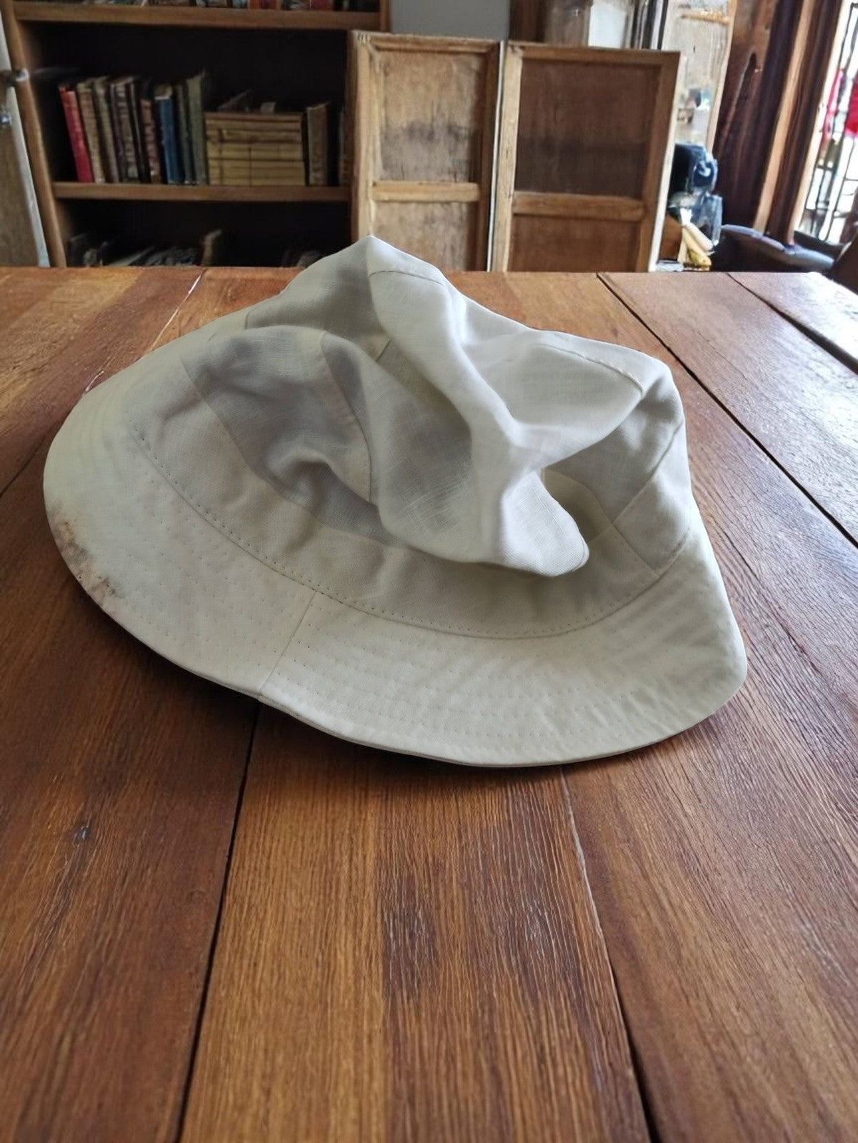 Chapeau bob homme vintage beige La Chapellerie deadstock ancien