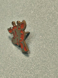 Vintage pin's girafe émaillé orange ancien badge collection animalier