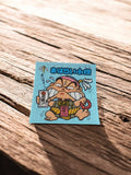 Sticker Bikkuriman vintage bleu Japon, autocollant rare manga, design années 80