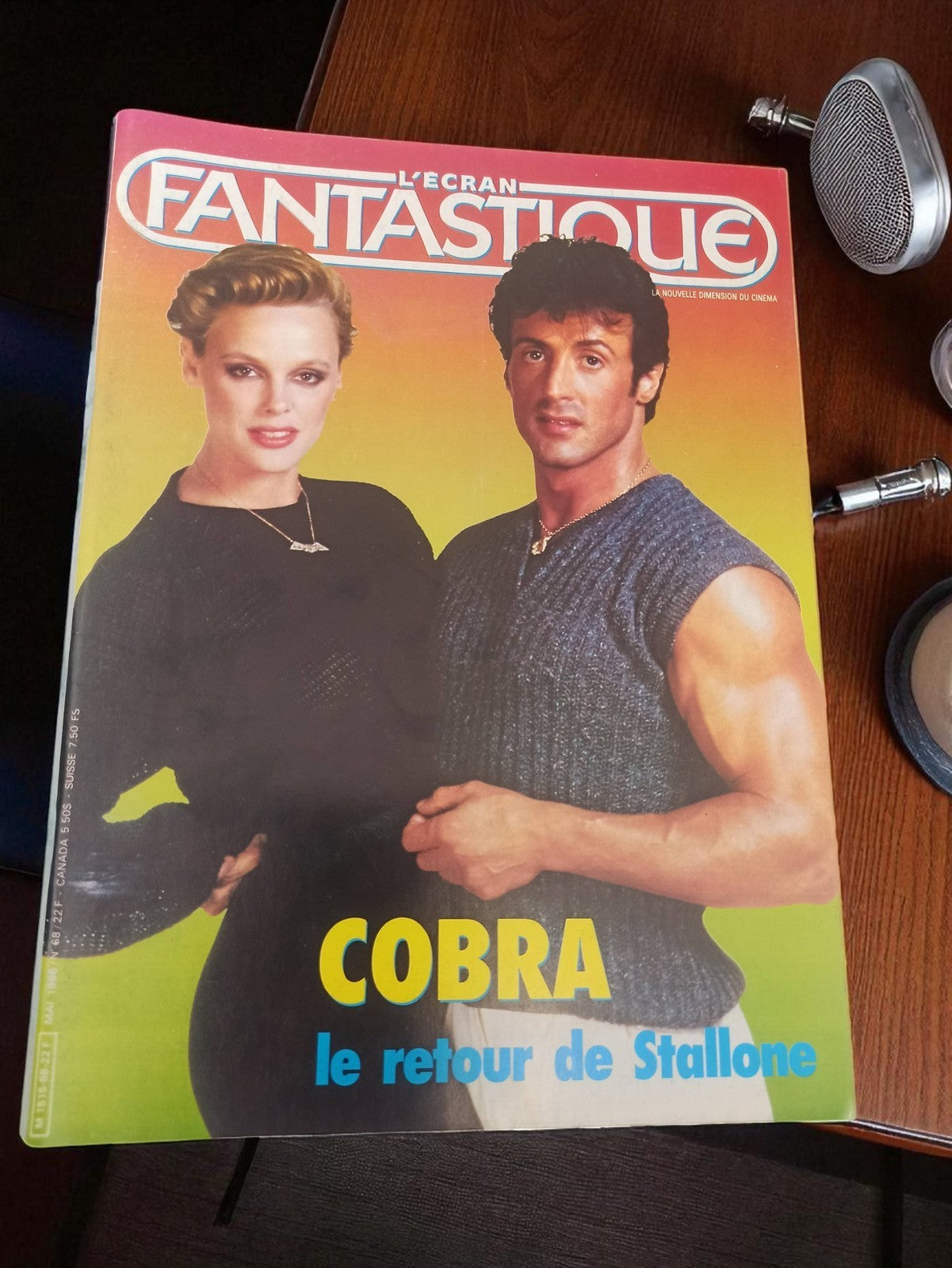 Magazine cinéma L'Écran fantastique vintage mai 1986 Cobra Stallone rétro