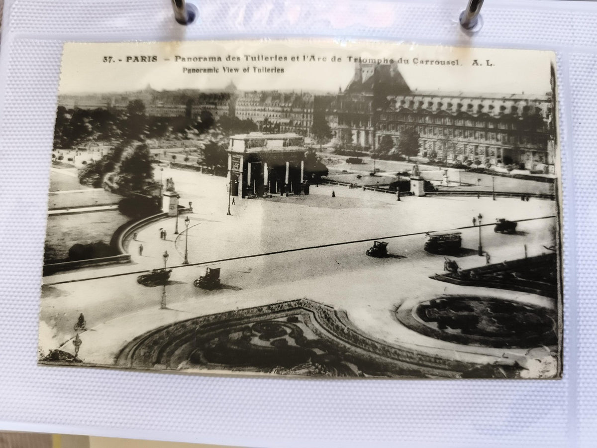 Carte postale CPA Paris Tuileries Arc Triomphe Carrousel panorama A.L.