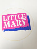 Vintage autocollant publicitaire Little Mary ancien grand format déco collection