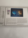 Feuillet CEF PHILEX JEUNES NEVERS 1988 illustration dorée timbre poste