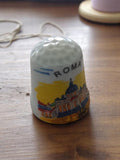 Dé à coudre souvenir ROMA vintage, motif Rome, kit couture ancien