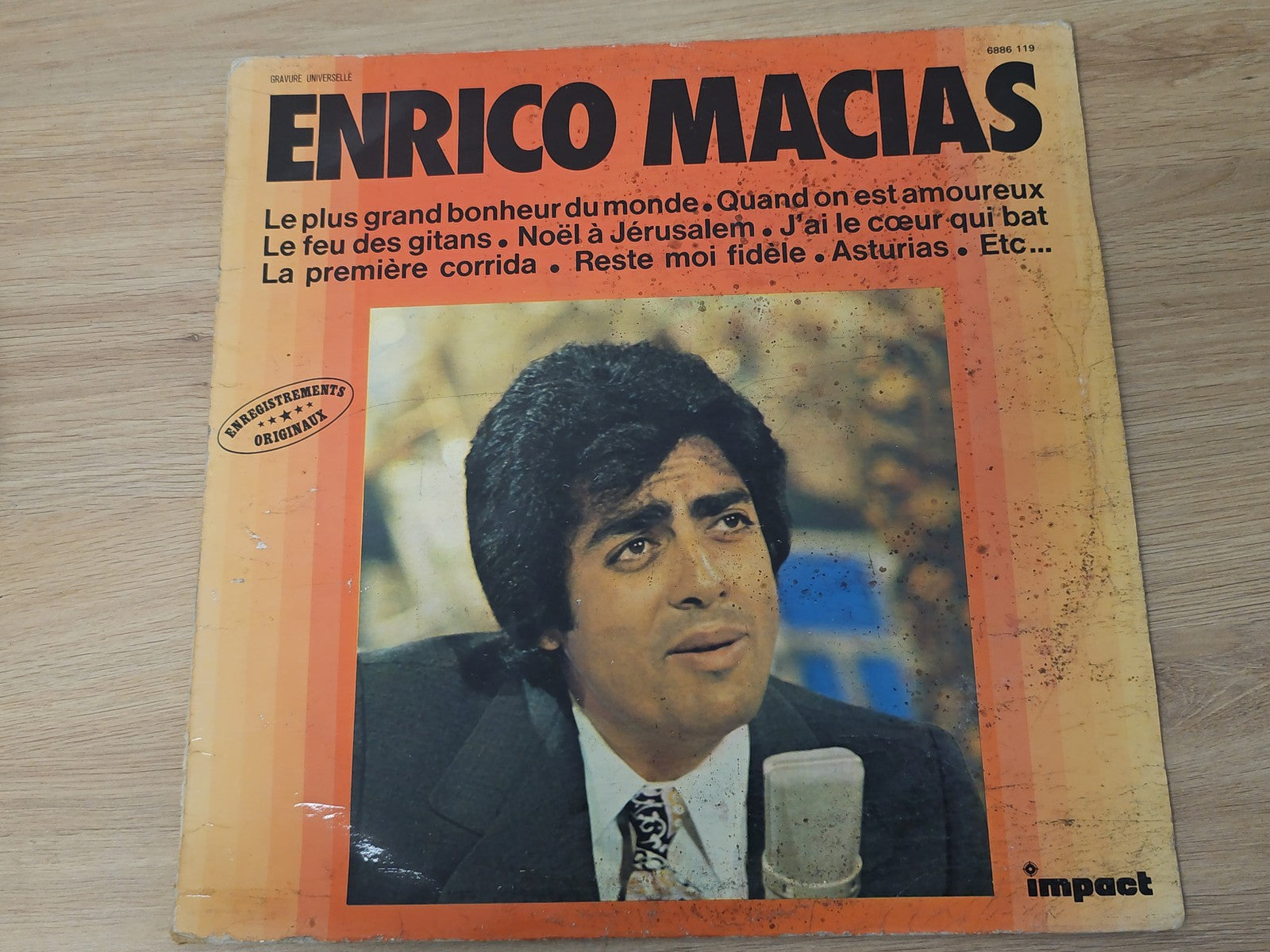 Vinyle 33T ancien Enrico Macias rétro collection disque LP vintage France