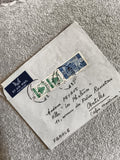 Lettre affranchie timbres Liban cèdre et Baalbek, cachets visibles, Air Mail