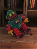 Figurine robot Micro Machines Z-Bots Galoob 1993 vert rouge jaune