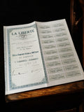 Action au porteur La Liberté Paris années 1920 ancien titre bourse vintage