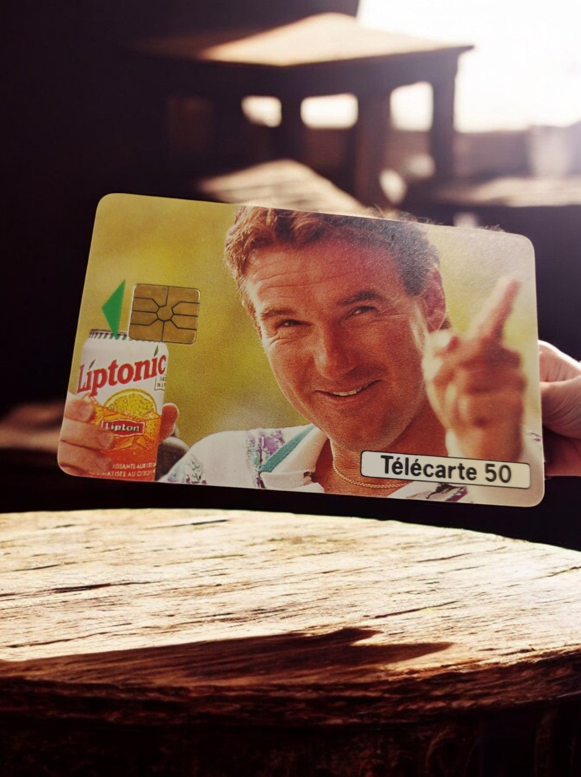 Carte téléphonique vintage Télécarte 50 Liptonic rétro pub années 90