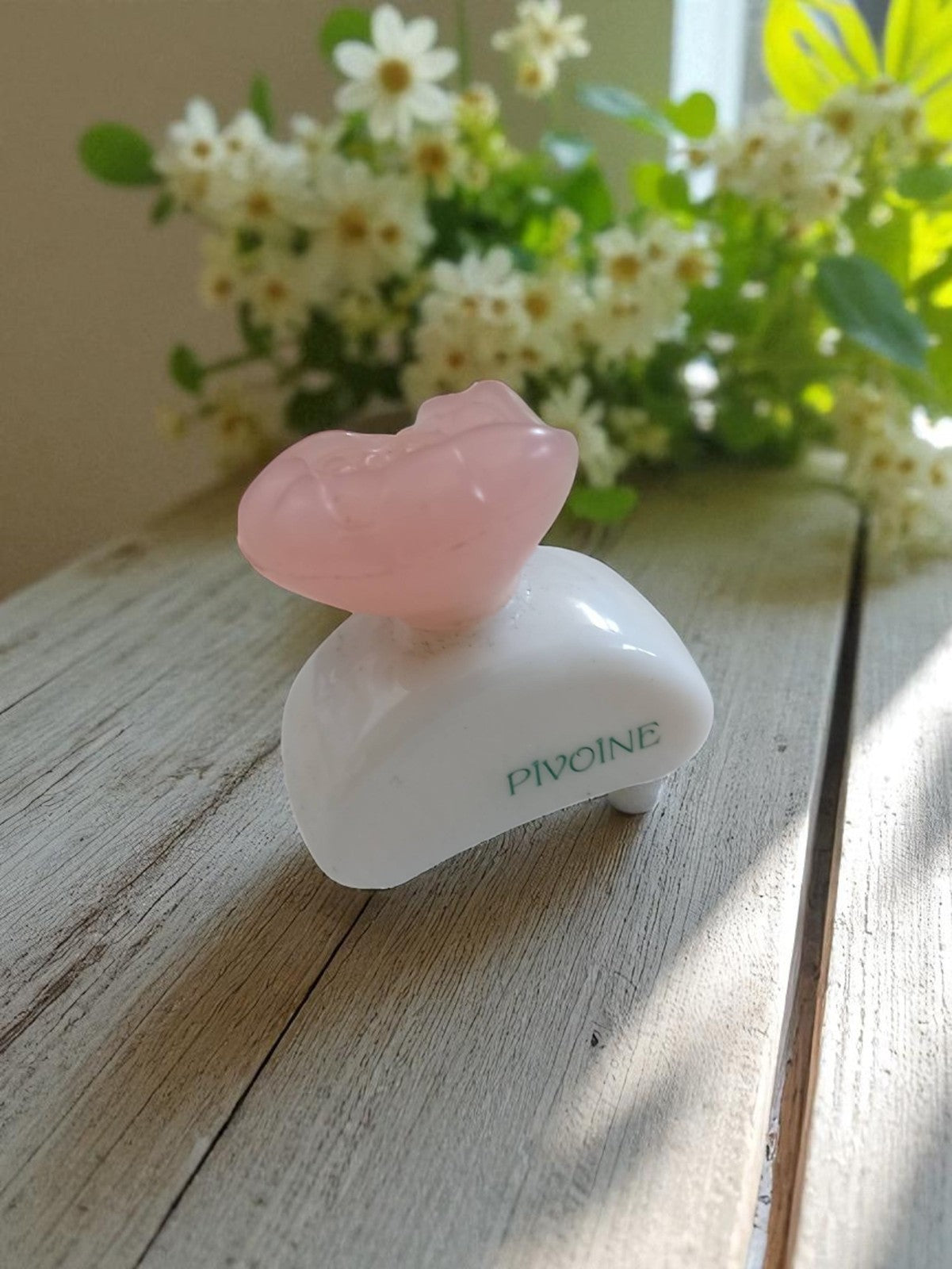 Miniature Parfum Vintage PIVOINE Flacon Rétro Fleur Rose Années 90
