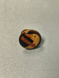 Vintage pin's Rougié canard jaune noir, collection publicitaire ancien