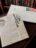 Lettre ancienne 1940 WW2 illustrée Sandy Powell, enveloppe timbres France