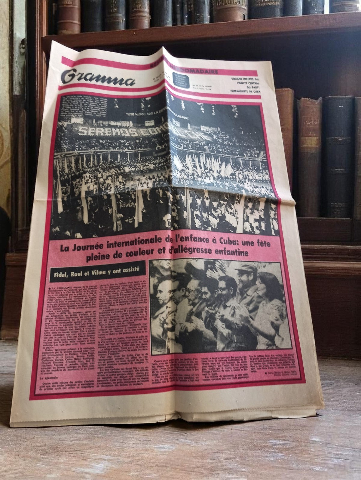 Journal Granma vintage Cuba propagande – édition ancienne illustrée