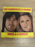 Vinyle 45 tours Sheila & Ringo Les Gondoles à Venise pochette jaune Disques Carr