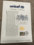Document philatélique UNICEF 1946-1996 France timbres oblitérés officiel