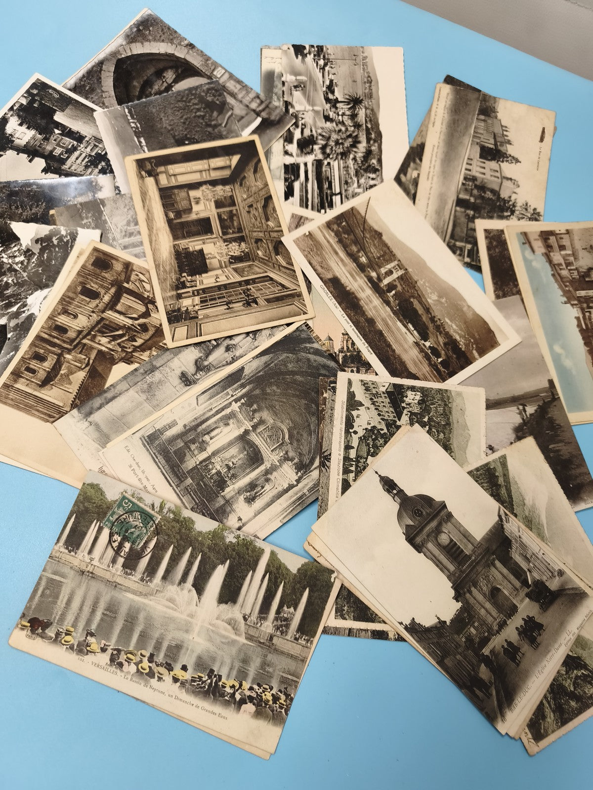 Lot cartes postales anciennes CPA paysages villes monuments vrac collection vint