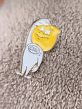 Pin's vintage Esso personnage goutte jaune émaillé ancien mascotte (Ref 10)