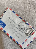 Lettre avion affranchie Liban 1957, enveloppe philatélie, timbre poste