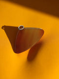 Pendentif vintage agate naturelle forme triangle brun orangé rétro