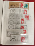 Lot oblitérations Marianne France années 80, fragments enveloppes timbres rouges
