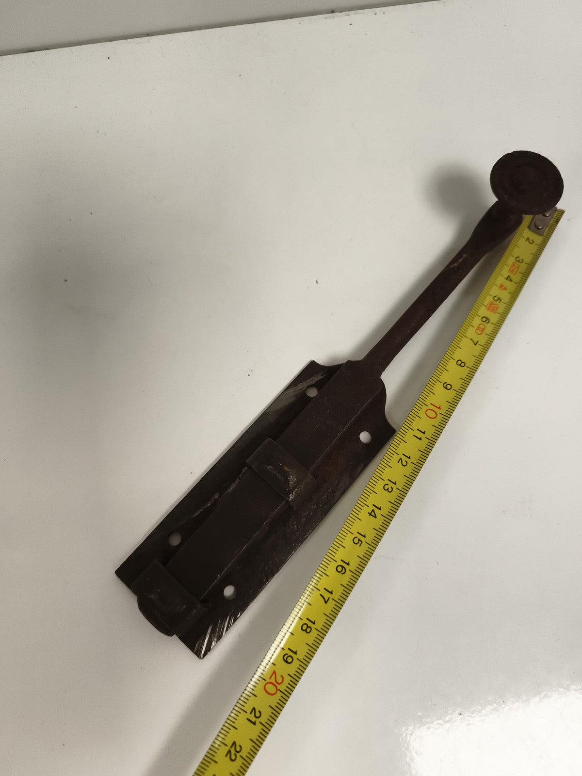 Verrou ancien porte loquet coulissant aspect fer vieilli vintage