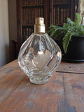 Flacon parfum vintage verre transparent vaporisateur rétro déco