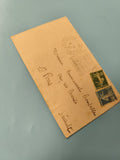 Ancienne enveloppe timbrée oblitérée France philatélie collection vintage