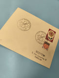 Ancienne enveloppe oblitérée 1965 Fêtes Franco-Suisses timbres collection philat