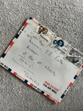 Lettre par avion Madagascar Tunisie timbres affranchis enveloppe philatélie