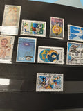 Lot anciens timbres oblitérés Tunisie thématiques, art et histoire, collection