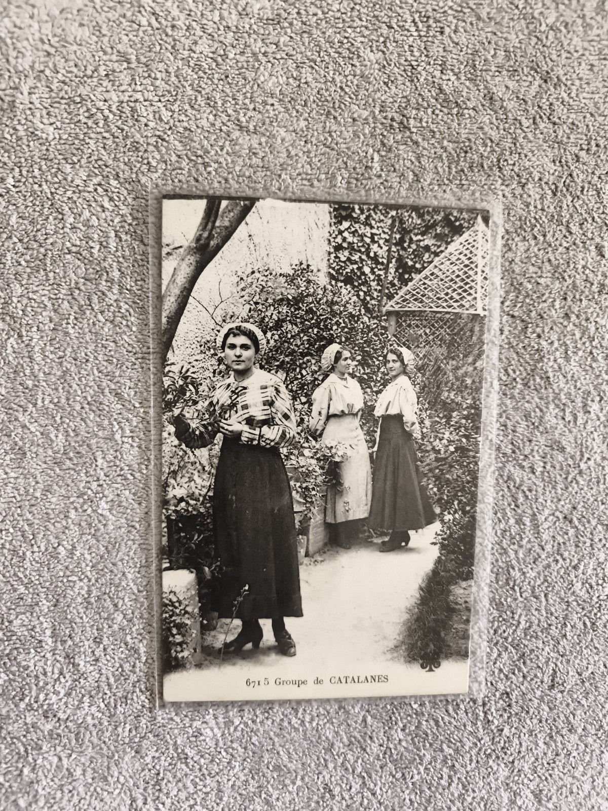 Carte photo CPA Groupe de Catalanes costume folklorique femmes