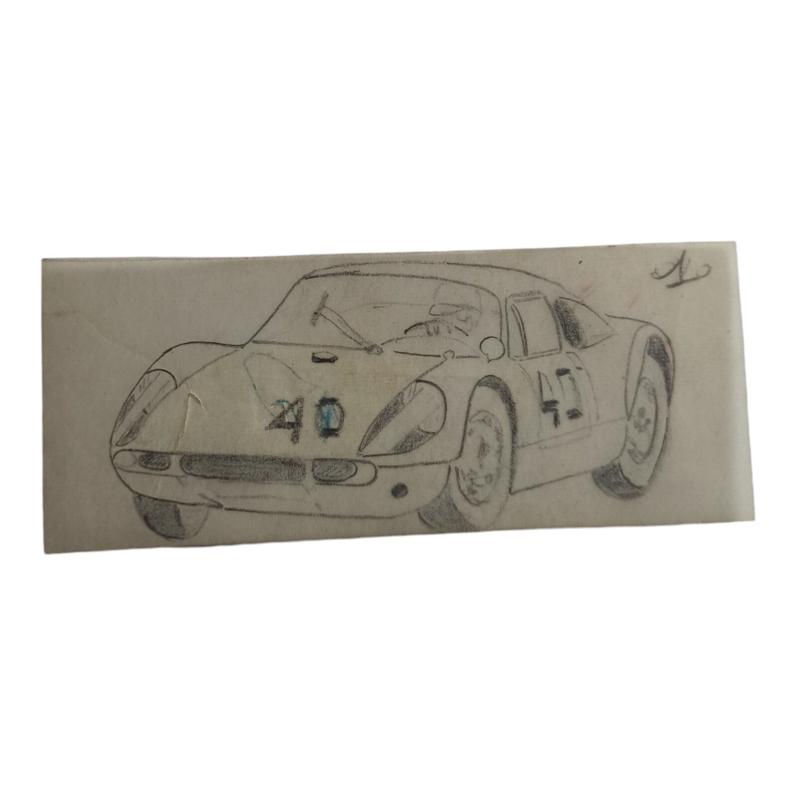 Plan dessin Scalextric Dinky Toys 10 cm voiture sport numérotée