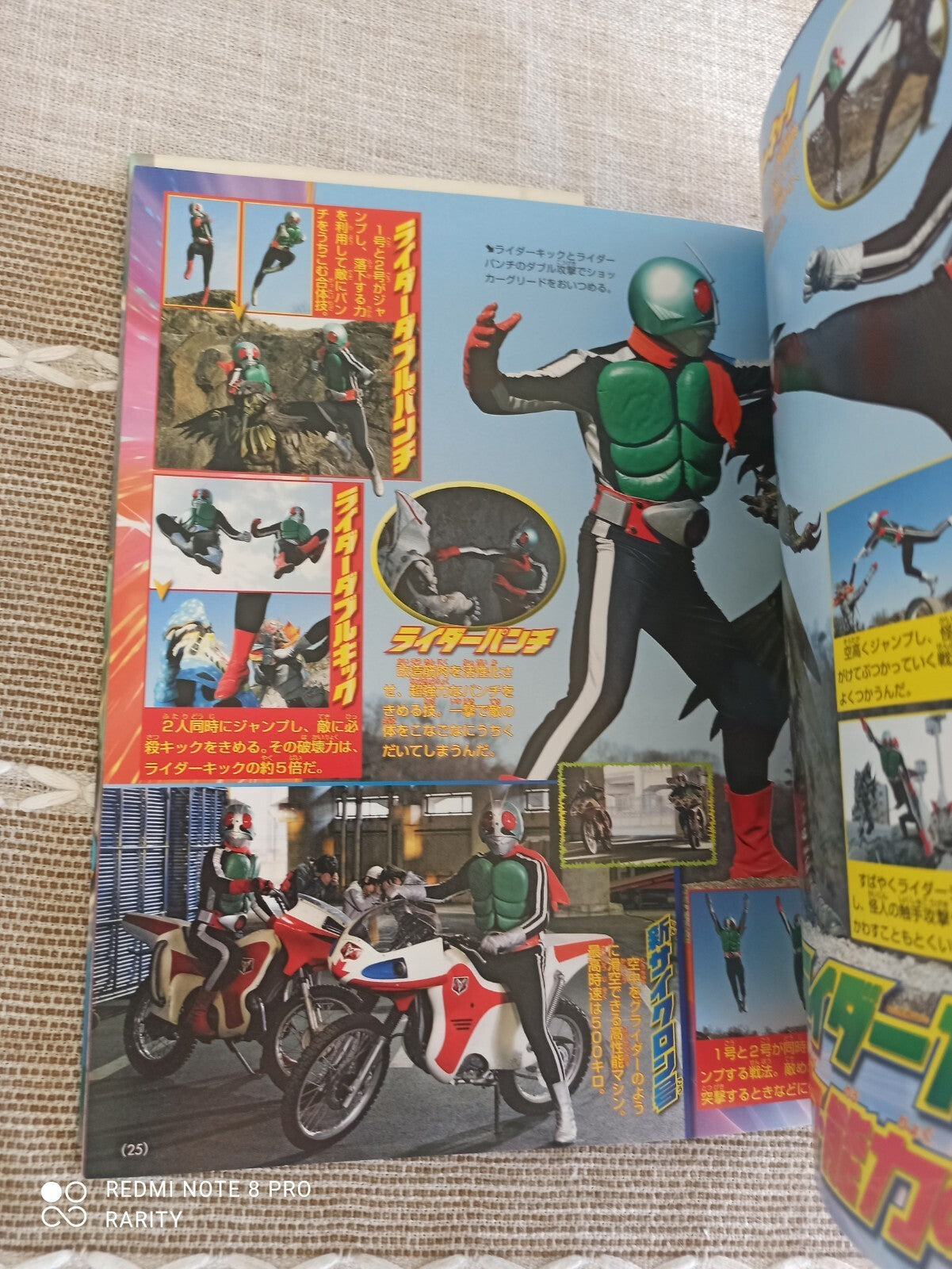 Livre vintage Kamen Rider japonais Let’s Go Masked Rider Tokusatsu